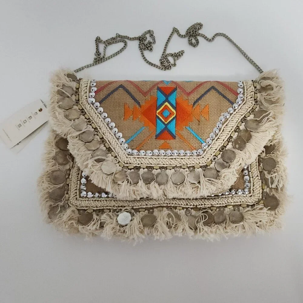 Antik Kraft Boho Tribal Embroidered Clutch Bag
